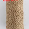 A spool of natural hemp jute rope, 3mm thick and 100 meters long.