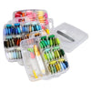 A professional embroidery floss kit containing various colored threads and storage boxes.