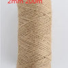 A spool of natural hemp jute rope measuring 2mm in diameter and 200 meters long.