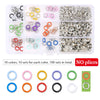A set of 10 colors and 10 sets of heavy duty metal snap fasteners for various projects.
