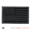 Black embroidered flag patch featuring the stars and stripes design