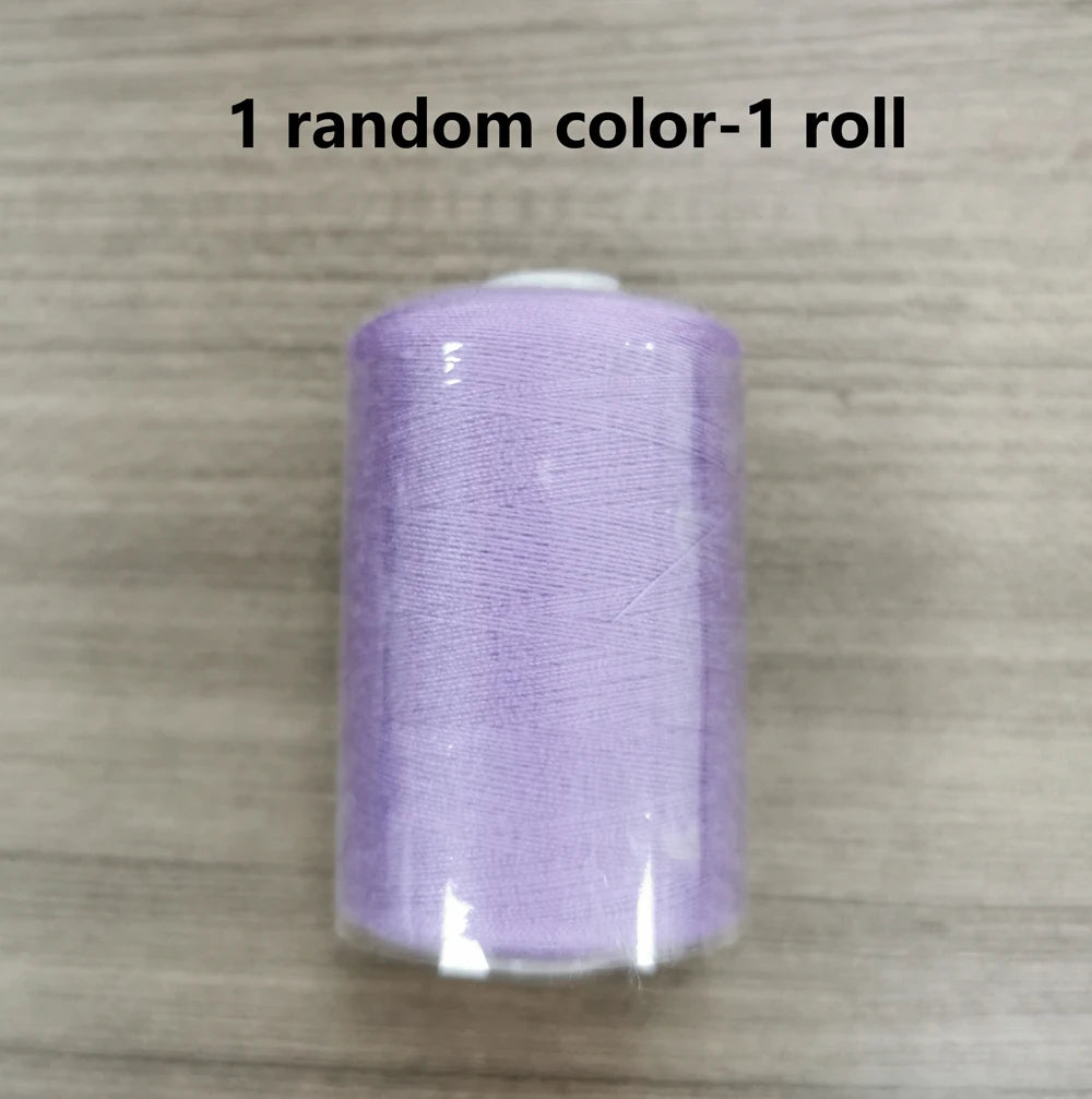 A roll of purple polyester sewing thread.