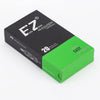 A black box of EZ Revolution single-use tattoo cartridges with a needle visible.