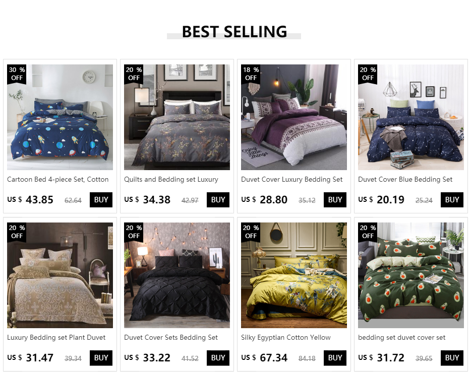 A set of starry sky duvet covers and bedding in various colors and patterns.