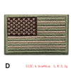 Embroidered American flag patch featuring the stars and stripes design on a green fabric background.