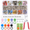 A collection of 20 colors and 10 sets of heavy duty metal snap fasteners for various projects.
