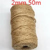 A spool of 2mm 50m natural hemp jute rope used for home decor and crafting.
