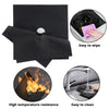 Reusable non-stick gas stove cleaning mats shown with features like easy wiping and high temperature resistance.