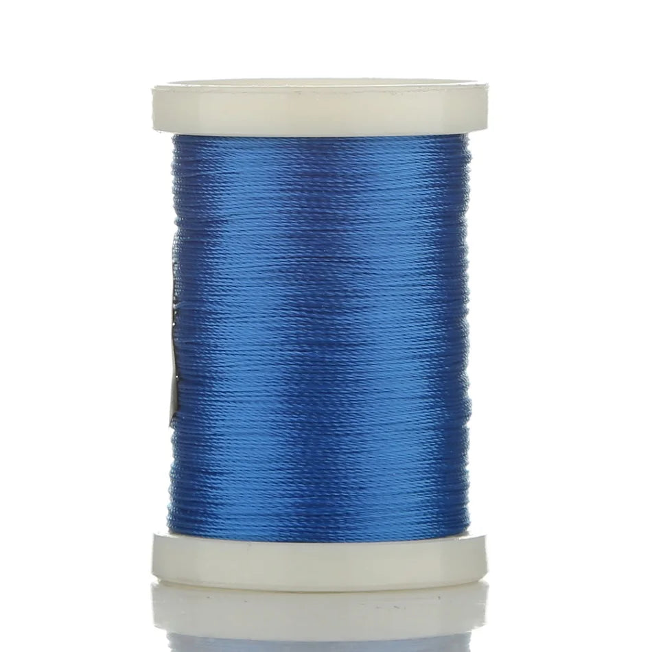 A spool of 150M multi-braided polyester fishing line in blue.