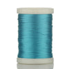 A spool of 150M multi-braided polyester fishing line in teal color.
