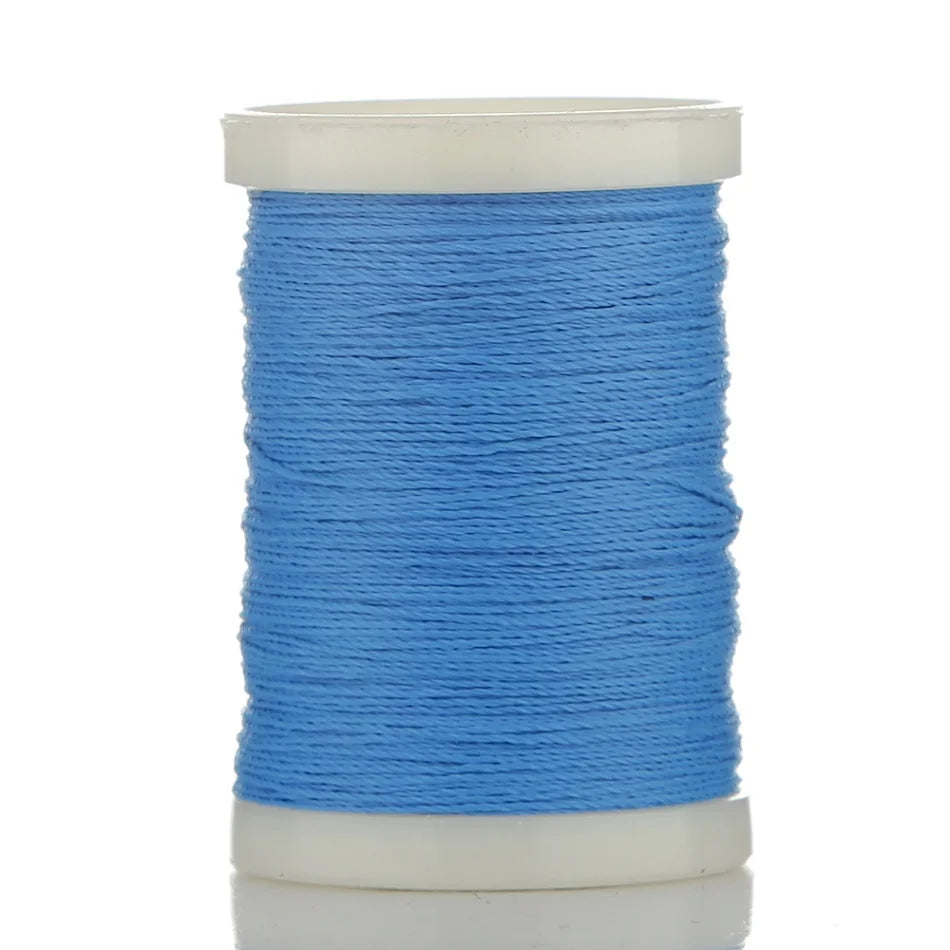 Spool of 150M multi-braided polyester fishing line in blue
