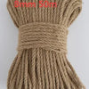 A bundle of natural hemp jute rope in a light tan color, measuring 8mm thick and 50 meters long.