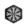 Black embroidered Valknut Viking patch with hook and loop backing