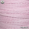 Pink waxed thread embroidery cord in a spool with the model number ML0025