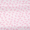 Pink floral and stripe cotton twill fabric for sewing and DIY