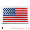 Embroidered American flag patch featuring the stars and stripes design
