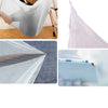 Square mosquito net bed canopy shown in various forms including a draped fabric and mesh netting.