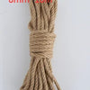 A bundle of natural hemp jute rope in a light tan color, measuring 8mm thick and 10 meters long.