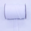 A roll of white durable bias tape binding ribbon with a visible core.