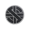 Black embroidered Valknut Viking patch with hook and loop backing