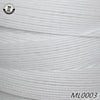 Spool of white wax thread embroidery cord with a logo visible in the top left corner.