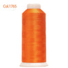 A spool of bright orange embroidery thread labeled Col.1765