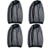 A multi-pack of adjustable mosquito protection fishing hats in black mesh fabric.