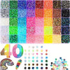 A collection of colorful glitter and rhinestones in various shades and sizes for DIY crafting projects.