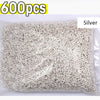 Bag of 600 silver stainless steel eye screw pins for jewelry making