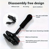 A black zipper repair kit showing various components including a non-slip handle, nylon drawstring, and an electroplating spr
