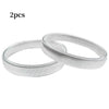 Two silver metal sleeve garters or adjustable arm bands for men