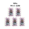 A set of 50 packs of HA x 1 12/80 sewing machine needles.