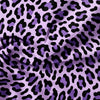 Purple and black leopard print fabric draped in soft folds.