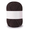 A ball of dark brown soft milk cotton knitting yarn