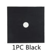 One piece black reusable aluminum stove burner protector mat