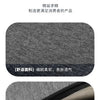 Gray memory foam lumbar support cushion with a black zipper and removable cotton cover