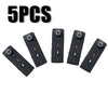 Five black adjustable elastic waist extender belts are displayed individually.