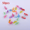 50 pieces of colorful plastic sewing clips for crafting and knitting projects