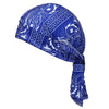 Blue paisley print unisex headwrap