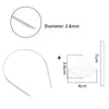 Stainless steel circular knitting needles set with a 2.6mm diameter and various sizes.
