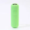 A lime green silicone remote cover with ribbed texture, shown against a white background.