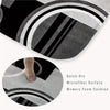 Close-up view of a geometric patchwork microfiber surface memory foam cushion mat