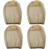 Two views of a multi-pack adjustable mosquito protection fishing hat in beige mesh fabric.