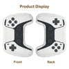 Front and back views of a white gamer controller plush throw pillow