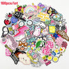 A collection of assorted cartoon embroidery patches featuring various cute and whimsical designs for DIY projects.