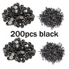 A collection of 200 black metal butterfly brooch clasps and tie tacks for jewelry making.