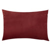 A solid maroon velvet throw pillow cover.
