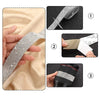 Three views of diamond rhinestone strips used for DIY decor, showing the material and application.