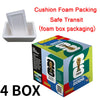 Four boxes of FIFA World Cup 2026 Panini football stickers in foam packaging for safe transit
