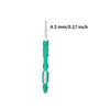 A green ergonomic crochet hook and needle set with a 4.5 mm / 0.17 inch size.